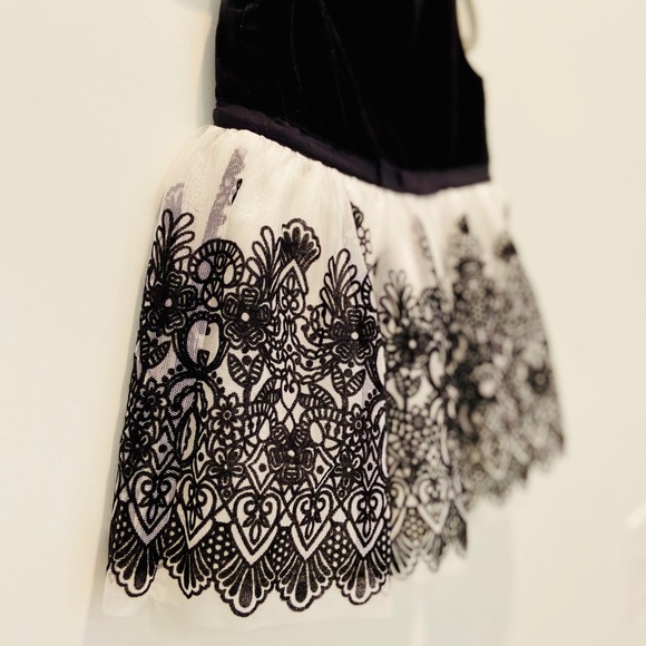 Children’s Place Black Velvet & Tulle Dress - Picture 2 of 5